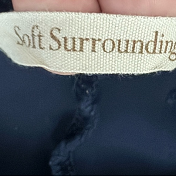 Soft Surroundings Navy Blue Pull On Pants Size Large Petite - Picture 4 of 5